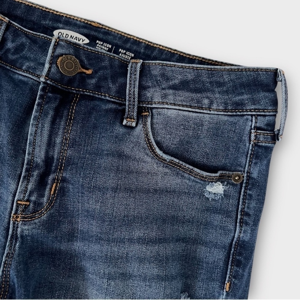 OLD NAVY Mid-Rise Pop Icon Distressed Skinny Jeans Sz 6 - Picture 5 of 15